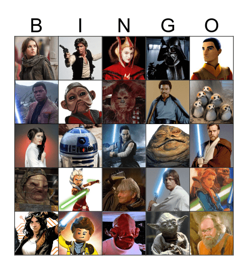 STAR WARS BINGO Card