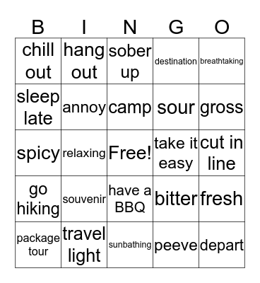 PE 1 review Units 6-10 Bingo Card