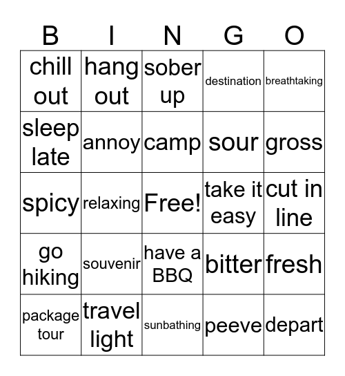 PE 1 review Units 6-10 Bingo Card
