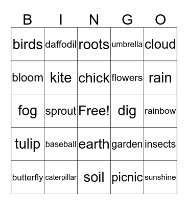 SPRING BINGO Card