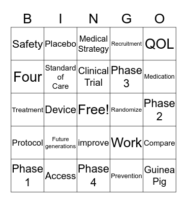 Research  Bingo Card