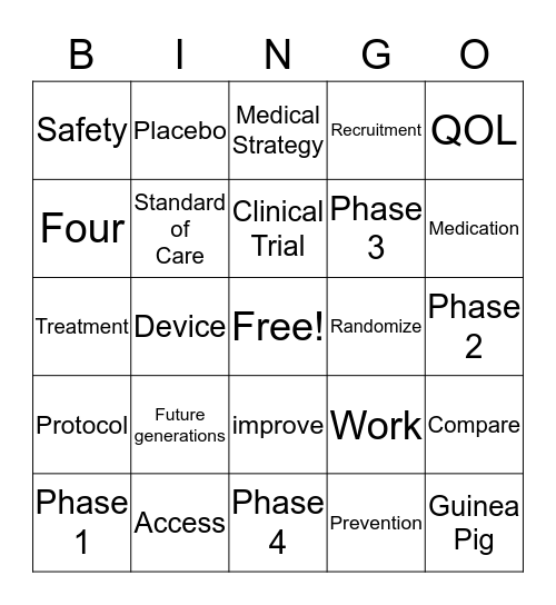 Research  Bingo Card