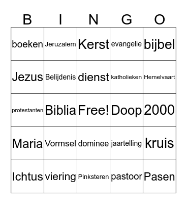 Het Christendom Bingo Card