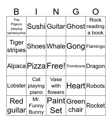 Community Art Showcase Bingo Card