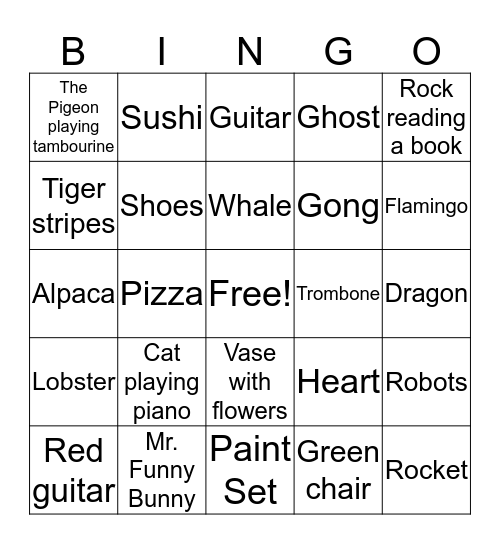 Community Art Showcase Bingo Card