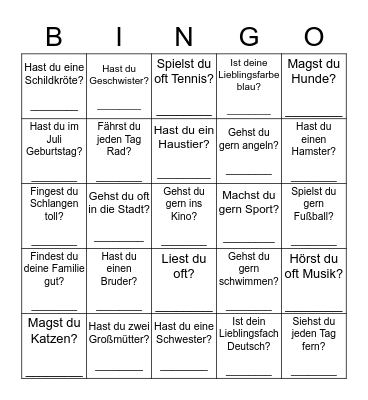 Find someone, who ... Bingo Card