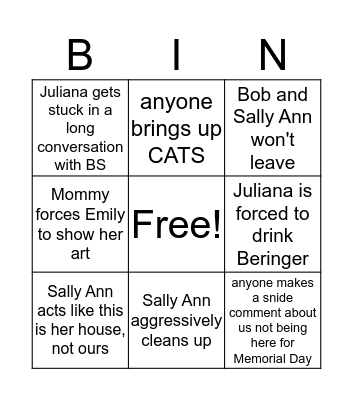 BS BINGO Card