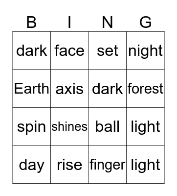 focus class Bingo Card