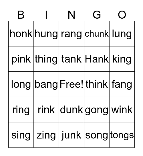 2.1 Welded Sounds Bingo Card