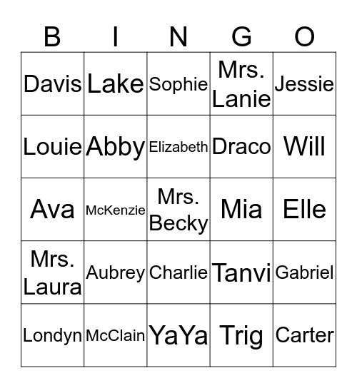 Bingo Card