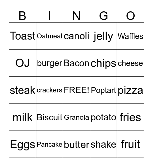 Baby Bingo Card