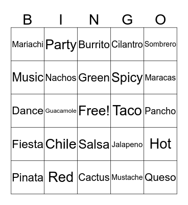 Fiesta! Bingo Card