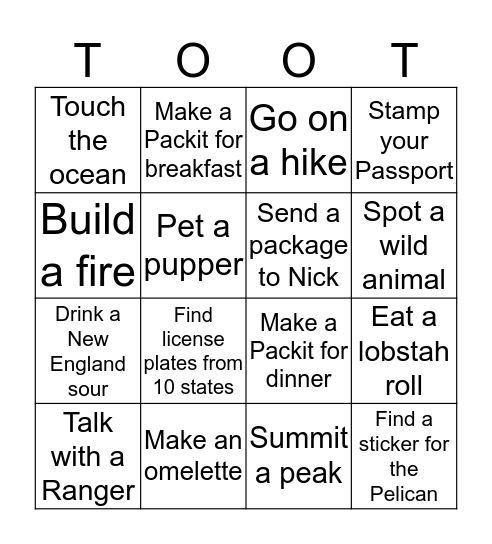 Birthday Girl Bingo Card