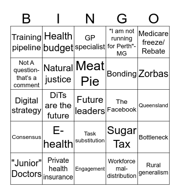 NatCon War of the Three Kings Bingo Card