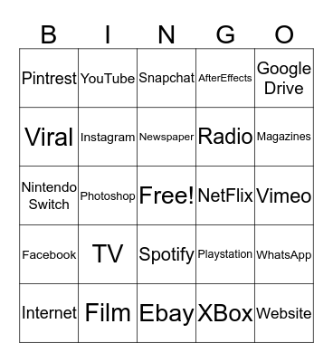 MEDIA BINGO Card