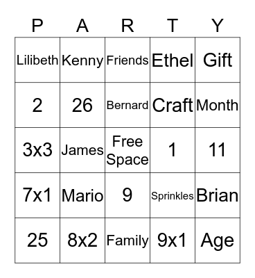 ICT-idee     Tafels van 1 t/m 10 Bingo Card