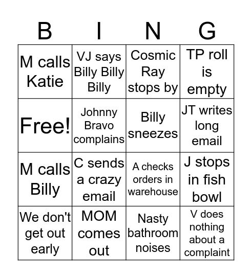 FB BINGO Card