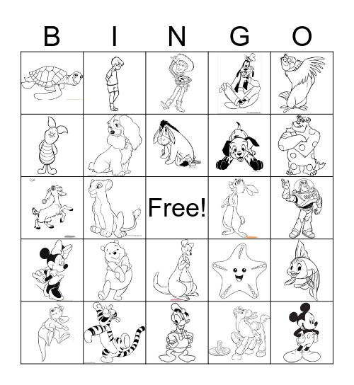 Disney Bingo! Bingo Card