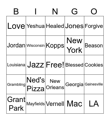 Asha Jones Onwards Upwards Bingo Card