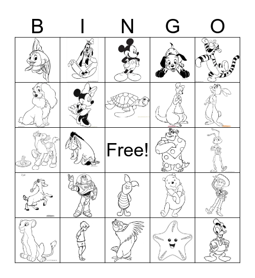 Disney Bingo! Bingo Card