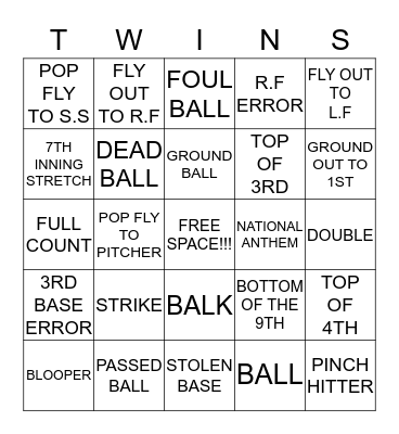 DERBY Bingo Card