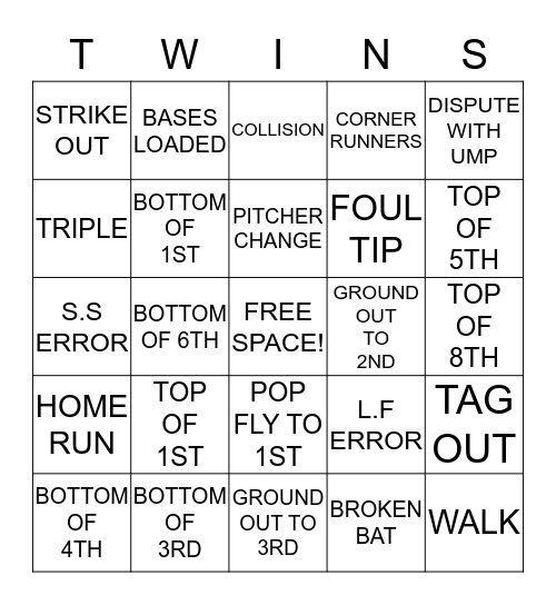 DERBY Bingo Card