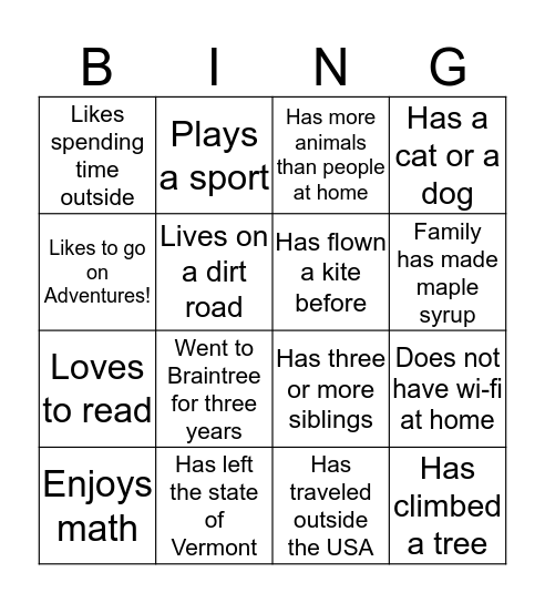 Step-Up Day Bingo! Bingo Card