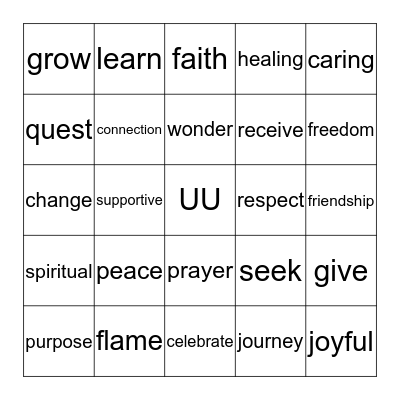 UU BINGO Card