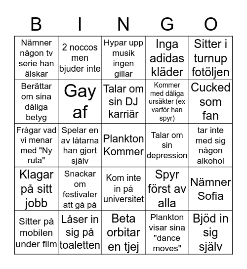 El Planktonito Bingo Card