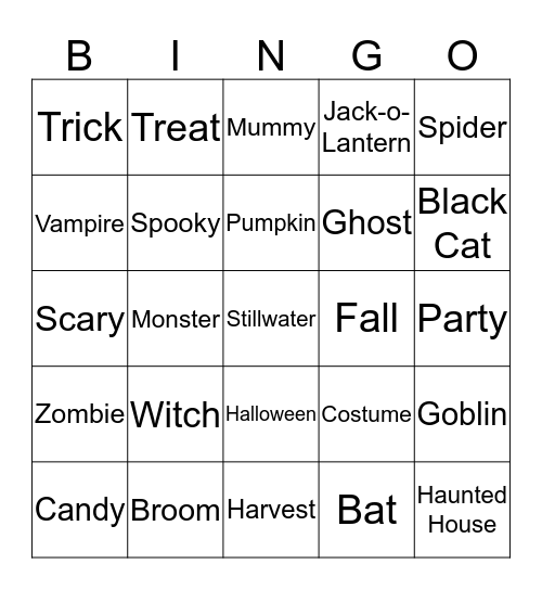 SPOOKY BINGO Card