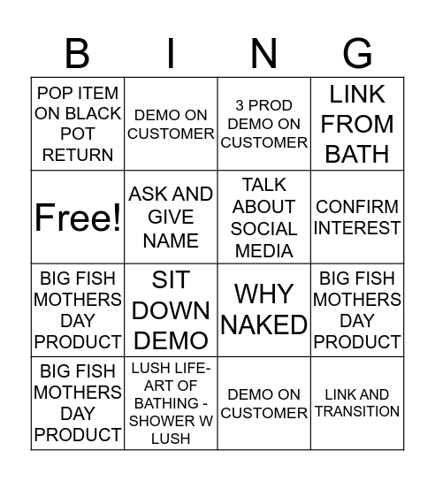 Bingo Card