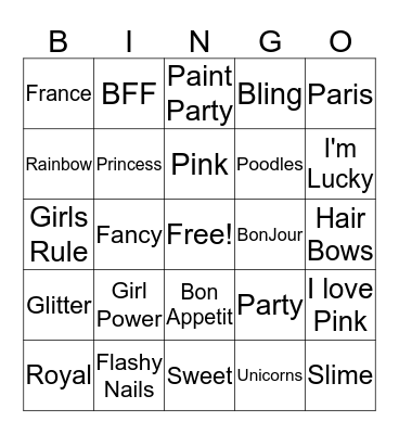 A Night in Paris with Janya Bingo Card