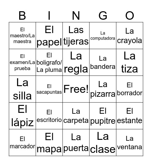 Los objetos de la clase Bingo Card