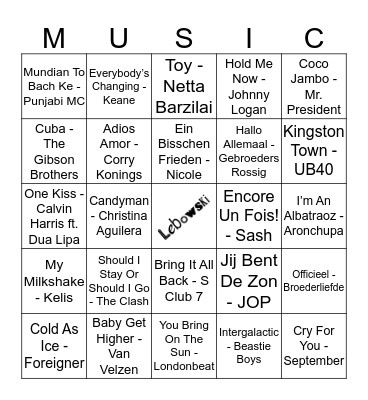 314 Bingo Card