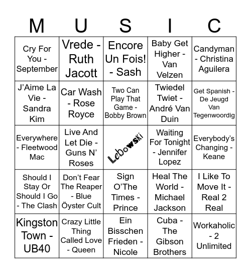 316 Bingo Card
