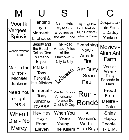 412 Bingo Card