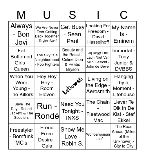 413 Bingo Card