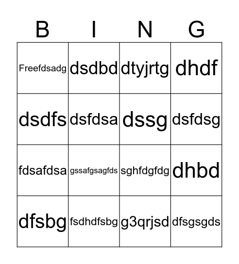 De grote Anneflokstra Bingo  Bingo Card