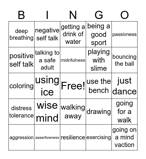 Group Bingo Card