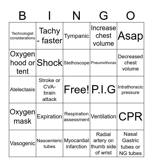 Ch 15 & 20 Bingo Card