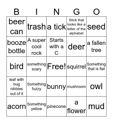 Women,  Woods & Wine Bingo! Bingo Card