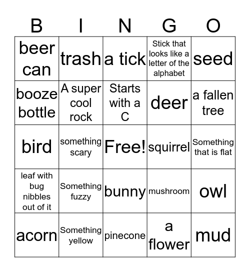 Women,  Woods & Wine Bingo! Bingo Card