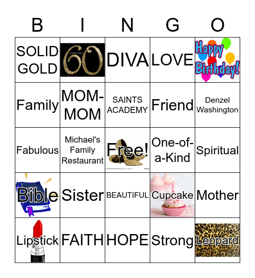 AGED TO PERFECTION Bingo Card