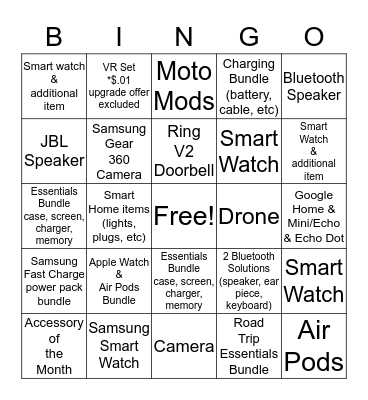 AIP Bingo Card