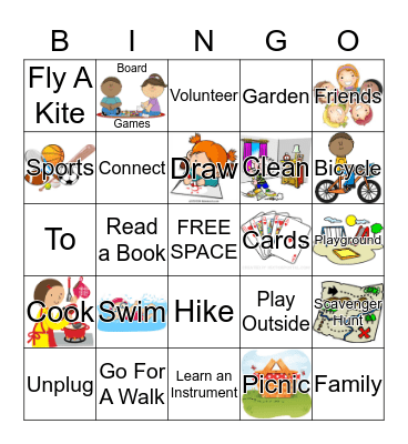 Unplug to Connect Bingo Card