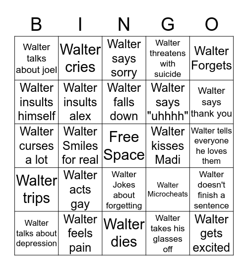 Walter Bingo Card