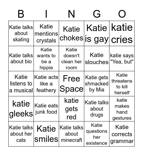Katie Bingo Card