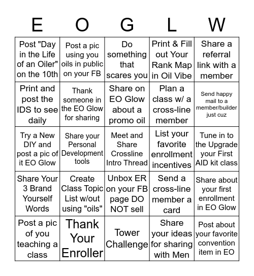 Abundance Bingo Card