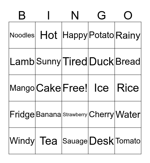 Dora's Bingo Card Bingo Card