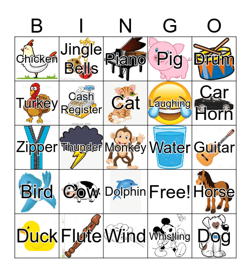 Noises Bingo Card